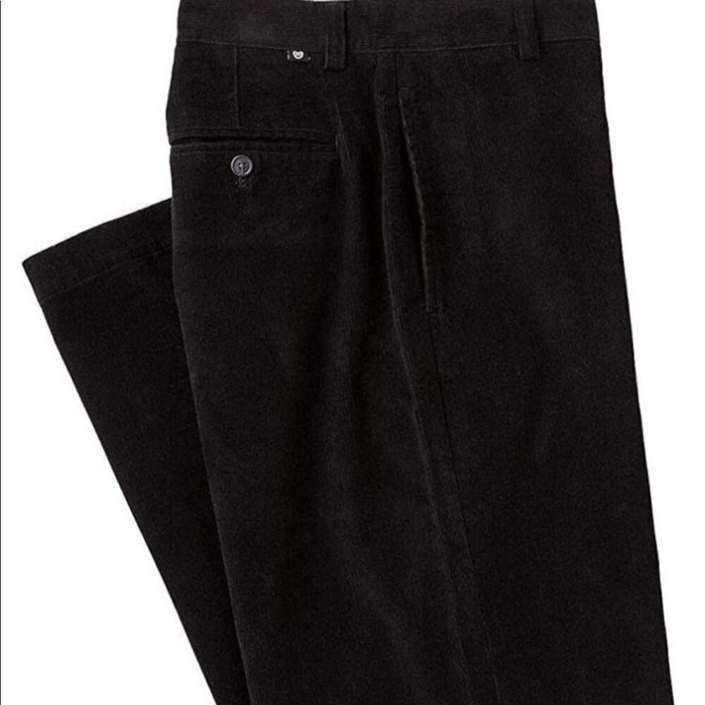 👉 Chaps Big Boys Corduroy Solid Color Black 5 Pocket Long Pants Size 18